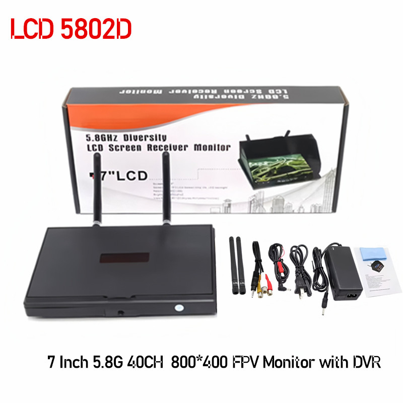 Drone Controller Screen - 5.8GHz FPV DVR LS5802D, 7인치 LCD